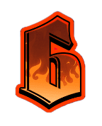 orange six badge